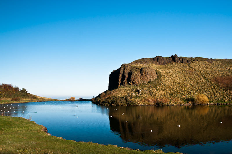 Dunsapie Loch in Autumn, Edinburgh, Scotland