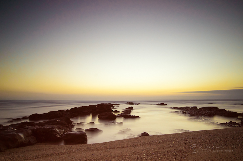 Long exposure at sunset in december, Cabo Mondego, Figueira da Foz, Portugal