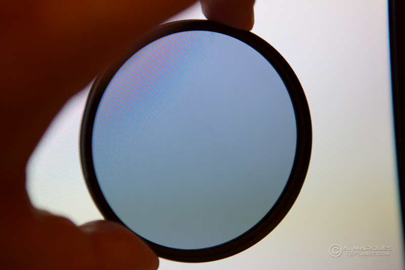 Image of a Circular Polarizer being held by hand